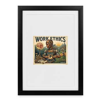 Work Ethics - Framed poster (27 × 37 cm) - black - Front