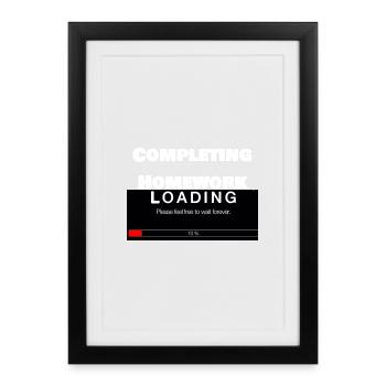 Scrolling Loading Bar University Funny Print - Framed poster (27 × 37 cm) - black - Front