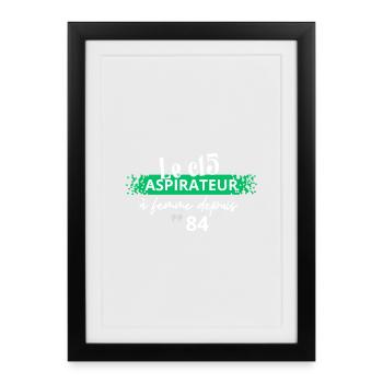 Le c15 aspirateur à femmes cadeau c15 du seigneur - Affiche encadrée (27 × 37 cm) - noir - Devant