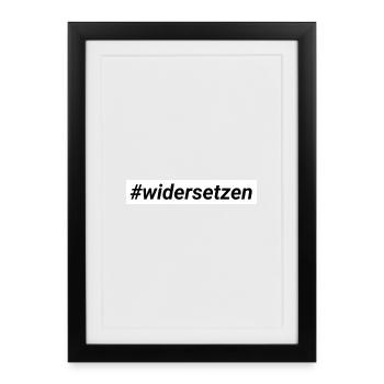 Resist the AfD on the right - Framed poster (27 × 37 cm) - black - Front