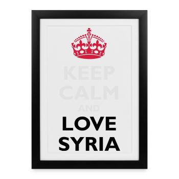 Keep Calm & Love Syria - Affiche encadrée (27 × 37 cm) - noir - Devant