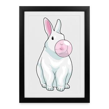 Rabbit Chewing Gum - Framed poster (27 × 37 cm) - black - Front
