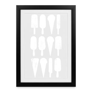 Arômes de crème glacée - Affiche encadrée (27 × 37 cm) - noir - Devant