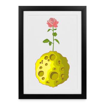 Flowery Planet - Framed poster (27 × 37 cm) - black - Front