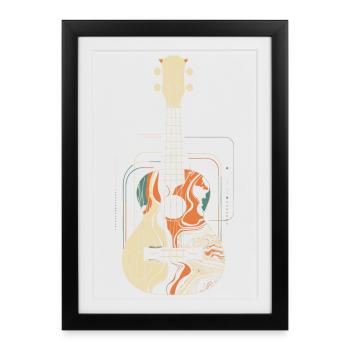Ukulele Graphics - Framed poster (27 × 37 cm) - black - Front