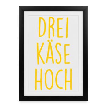 Three-cheese high cheeky - Framed poster (27 × 37 cm) - black - Front