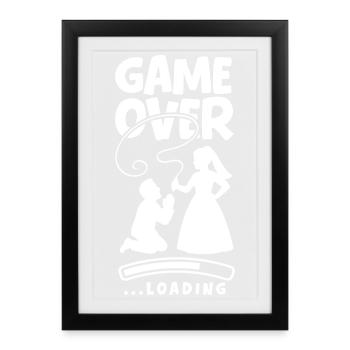Fin de partie : couple de mariage - Affiche encadrée (27 × 37 cm) - noir - Devant