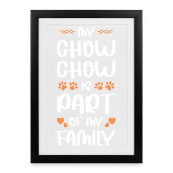 ChowChow Familienliebe - Gerahmtes Poster (27 × 37 cm) - Schwarz - Vorne