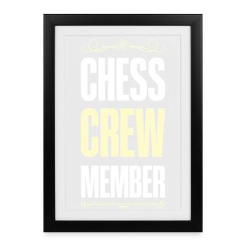Équipe d’échecs - Affiche encadrée (27 × 37 cm) - noir - Devant