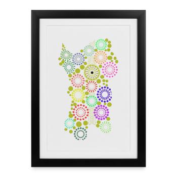 sardaigne en couleur2 - Affiche encadrée (27 × 37 cm) - noir - Devant