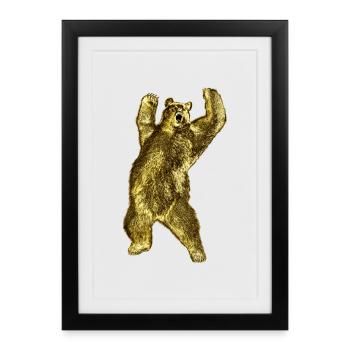 Apparence puissante d’ours - Affiche encadrée (27 × 37 cm) - noir - Devant