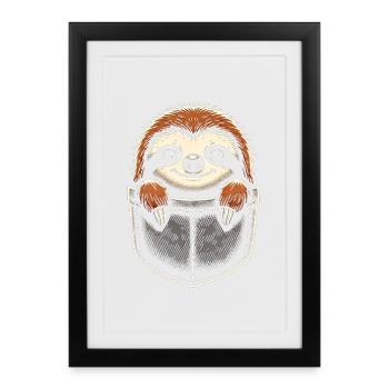 Lazy Sloth Lover, Sloths, Sloth - Framed poster (27 × 37 cm) - black - Front