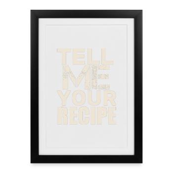 Raconter la recette - Affiche encadrée (27 × 37 cm) - noir - Devant