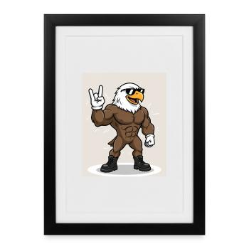 Strong & Cool – Animal Power Style - Framed poster (27 × 37 cm) - black - Front