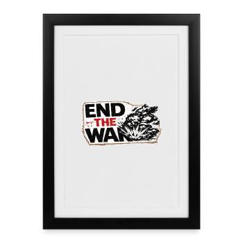 War No More – Sticker Peace & Humanity  - Affiche encadrée (27 × 37 cm) - noir - Devant