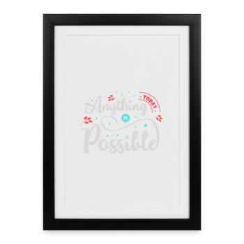 Tout est possible - Affiche encadrée (27 × 37 cm) - noir - Devant