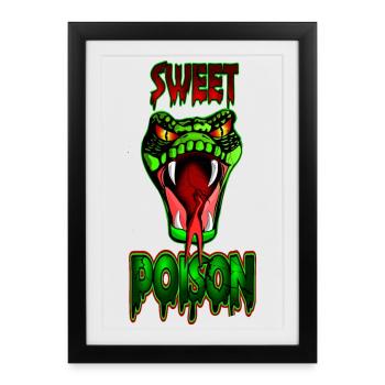 poison (poison) - Affiche encadrée (27 × 37 cm) - noir - Devant