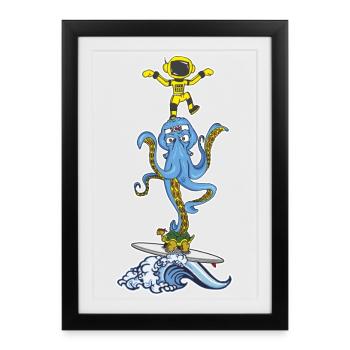 Kampfsport - Gerahmtes Poster (27 × 37 cm) - Schwarz - Vorne