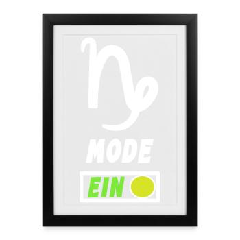 Déclaration d’astrologie Horoscope Capricorne Zodiaque - Affiche encadrée (27 × 37 cm) - noir - Devant