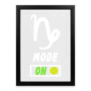 Déclaration du Zodiaque Horoscope Capricorne Astrologie - Affiche encadrée (27 × 37 cm) - noir - Devant