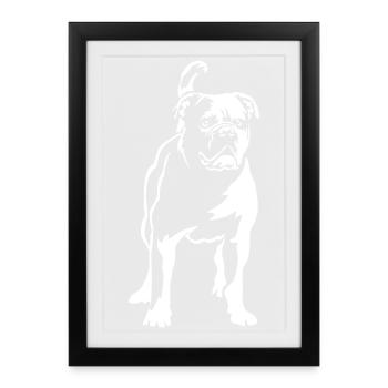 Continental Bulldog "Black Edition" - Gerahmtes Poster (27 × 37 cm) - Schwarz - Vorne