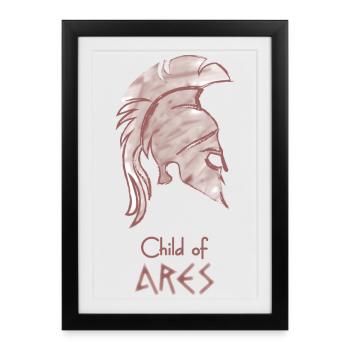 Child of Ares – Percy Jackson inspired design - Framed poster (27 × 37 cm) - black - Front