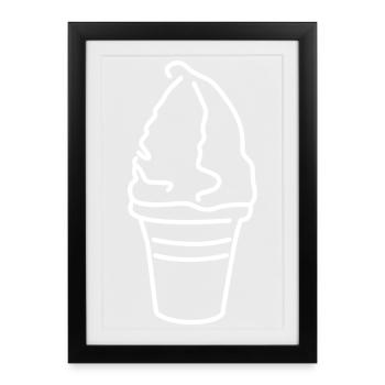Soft ice cream - Framed poster (27 × 37 cm) - black - Front