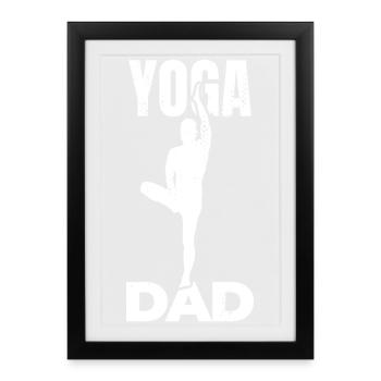 Yoga Dad - Framed poster (27 × 37 cm) - black - Front