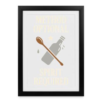 Shaker Stuck Beginner Mixologist - Framed poster (27 × 37 cm) - black - Front
