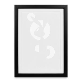 Lustiger Hase Erwischt Spruch Design - Gerahmtes Poster (27 × 37 cm) - Schwarz - Vorne