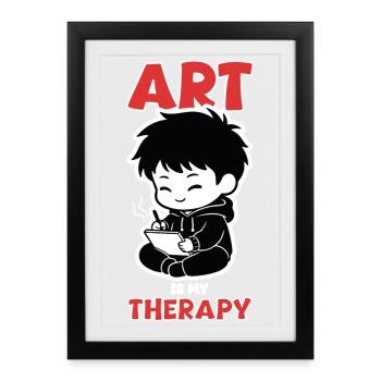 Professional Cloud Tester Manga Zen - Framed poster (27 × 37 cm) - black - Front
