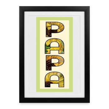 Papa du champ de tournesols - Affiche encadrée (27 × 37 cm) - noir - Devant