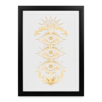 333 Vision intérieure - Affiche encadrée (27 × 37 cm) - noir - Devant