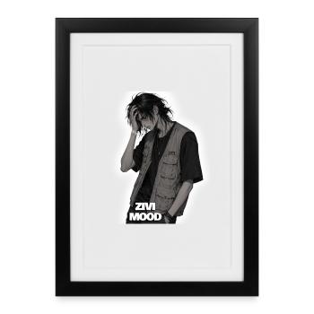 ZIVI Mood Streetwear Vest - Framed poster (27 × 37 cm) - black - Front