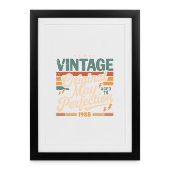 Vintage May 1985 – Perfection for 41 years - Framed poster (27 × 37 cm) - black - Front