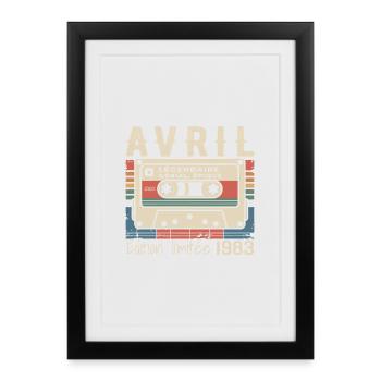 April 1983 April 1983 - Framed poster (27 × 37 cm) - black - Front