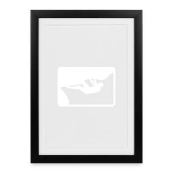 Outdoor Boulderer - Framed poster (27 × 37 cm) - black - Front
