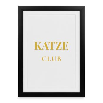 Minimalist Cat T-Shirt – Premium Design - Framed poster (27 × 37 cm) - black - Front