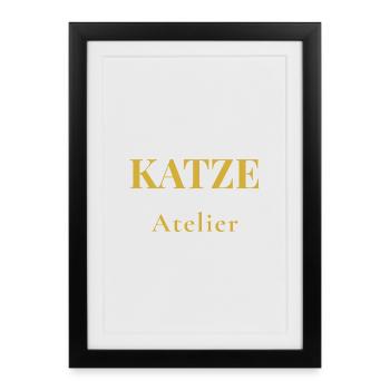 Minimalist Cat T-Shirt – Premium Design - Framed poster (27 × 37 cm) - black - Front