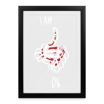Je vais bien - Affiche encadrée (27 × 37 cm) - noir - Devant