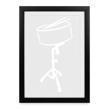 Stirring Drum Sketch - Framed poster (27 × 37 cm) - black - Front