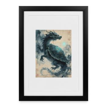 La Carapace Ancestrale : Xuangui – Stabilité - Affiche encadrée (27 × 37 cm) - noir - Devant