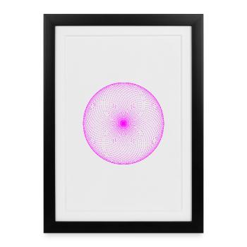 NeonSpiral Torus - Framed poster (27 × 37 cm) - black - Front