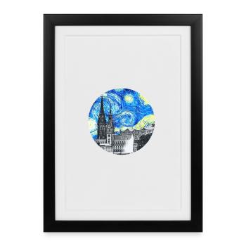 Minuit à Hambourg - Affiche encadrée (27 × 37 cm) - noir - Devant