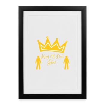 King of Dad Jokes - Framed poster (27 × 37 cm) - black - Front