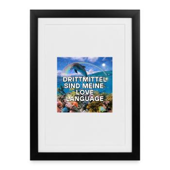 Third-party funding is my love language - Framed poster (27 × 37 cm) - black - Front