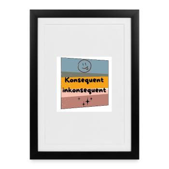 Consistently Inconsistent Color Contrast - Framed poster (27 × 37 cm) - black - Front