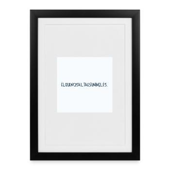 Él que no salta es un inglés - WM Schrift - Gerahmtes Poster (27 × 37 cm) - Schwarz - Vorne