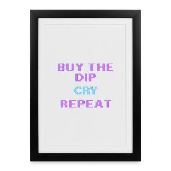 T-shirt D’Aposteur Crypto Drôle Buy The Dip Trading - Affiche encadrée (27 × 37 cm) - noir - Devant