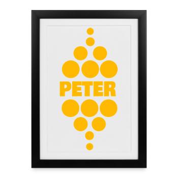 Peter dans le rôle de Peter - Affiche encadrée (27 × 37 cm) - noir - Devant